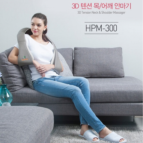 [휴플러스] 3D 텐션 유선 목어깨 온열안마기_HPM-300